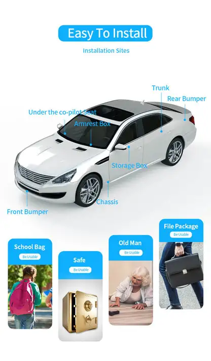 4G Uzun Ömürlü GPS Takip Cihazı - 3 Yıl Pil, Şarj Edilemez Kompakt, Su Geçirmez, İç Mıknatış